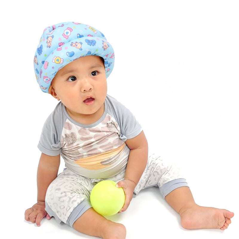 FLYPARTY Adjustable Infant Baby Toddler Protective Hat Helmet Safety Cap (Blue Sweets) - Image 2